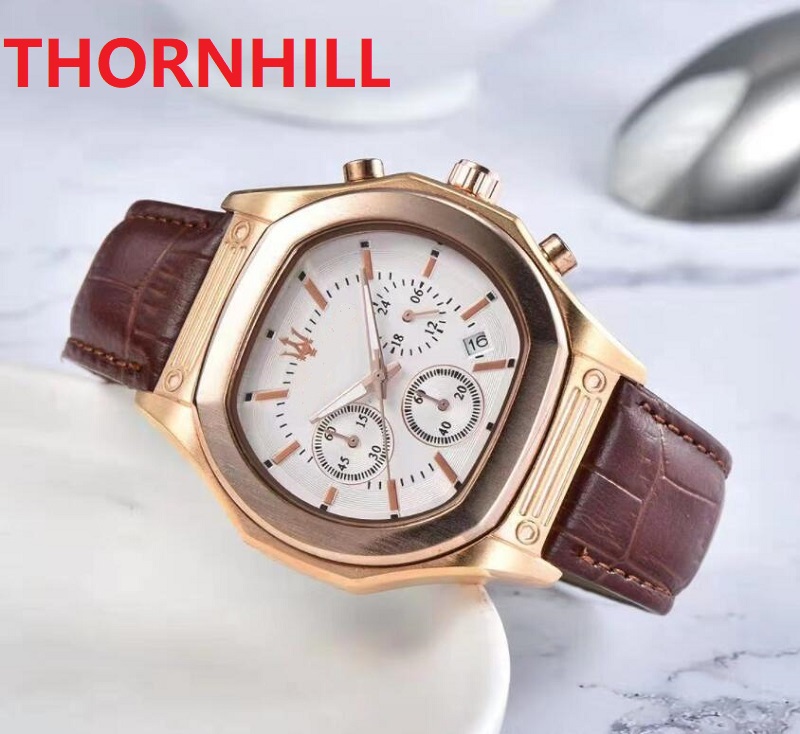 Rose Gold Multi Functional men watch Gentalmen quartz leather mens watches Fashion dress designer wholesale men's gifts wristwatch, As pic
Rose Gold Multi Functional men watch Gentalmen quartz leather mens watches Fashion dress designer wholesale men's gifts wristwatch, As pic