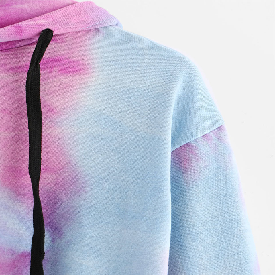 Sexy Cropped Hoodie Ombre Pullover Harajuku Fashion Short Hoodies Drawstring Women Korean Street Style Clothing Hoodie Cute T200525