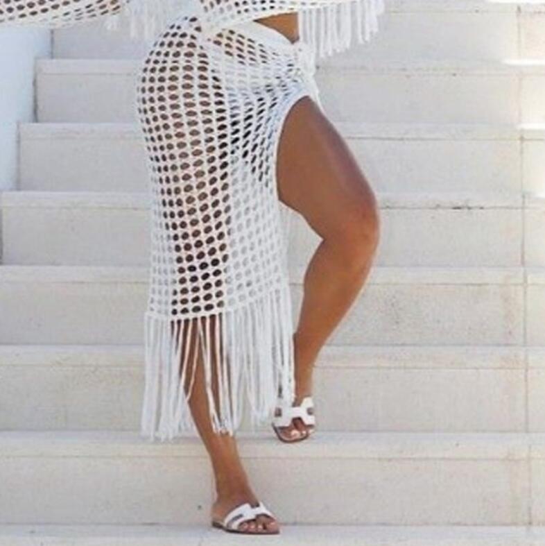 2021 BOHO Summer Tassel Lacing up Tie Bow Side Slit Skirt Elegant Women Knitted Hollow Out Hole Mid Long Beach Skirts White, Red
2021 BOHO Summer Tassel Lacing up Tie Bow Side Slit Skirt Elegant Women Knitted Hollow Out Hole Mid Long Beach Skirts White, Red