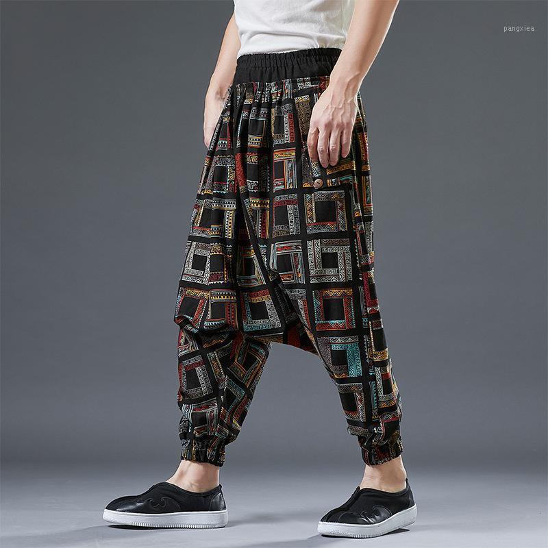 Men's Pants #2807 Spring Summer Printed Baggy Men Loose Casual Vintage Cotton Linen Cross-pants Mens Joggers Trousers Elastic Waist, Black
Men's Pants #2807 Spring Summer Printed Baggy Men Loose Casual Vintage Cotton Linen Cross-pants Mens Joggers Trousers Elastic Waist, Black