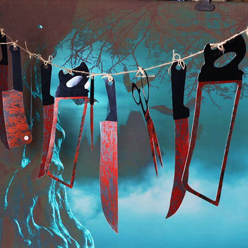 Party Decoration 12pcs/lot Halloween Plastic Blood Knife Tools Sets Horror Spooky Haunted House Hanging Garland Banner
Party Decoration 12pcs/lot Halloween Plastic Blood Knife Tools Sets Horror Spooky Haunted House Hanging Garland Banner