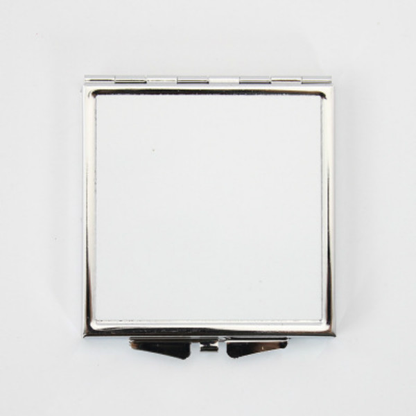 White Sublimation Blank Cosmetic Portable Mirror Women Mini Stainless Steel Fashion Thermal Transfer Printing Metal Make Up tools EEB5692 Free shippin
