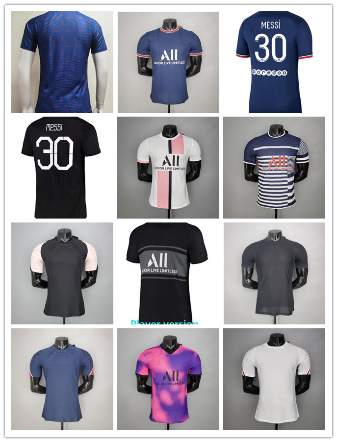 MESSI 30 Player Version 2021 2022 Soccer Jersey #4 SRERGIO RAMOS #7 MBAPPE de foot Shirt Home Blue ICARDI VERRATTI Away White Men Adult Foot, Black;yellow
MESSI 30 Player Version 2021 2022 Soccer Jersey #4 SRERGIO RAMOS #7 MBAPPE de foot Shirt Home Blue ICARDI VERRATTI Away White Men Adult Foot, Black;yellow