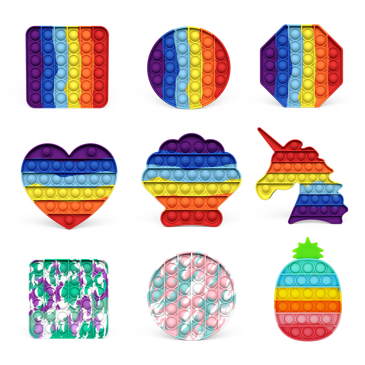 37style Push Popit Bubble Sensory Fidget Toy Autism Squishy Stress Reliever Toys Adult Kid Unicorn Pop it Fidget Toys x002
37style Push Popit Bubble Sensory Fidget Toy Autism Squishy Stress Reliever Toys Adult Kid Unicorn Pop it Fidget Toys x002