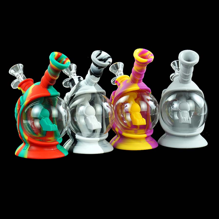 YHSWE 6.4 inch silicone water pipe bongs Space capsule hookah bubbler and dab rig tobacco pipes with glass bowls
YHSWE 6.4 inch silicone water pipe bongs Space capsule hookah bubbler and dab rig tobacco pipes with glass bowls