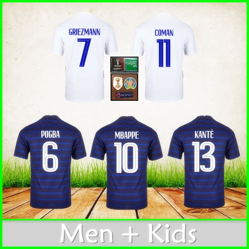BENZEMA MBAPPE GRIEZMANN Soccer Jerseys 20 21 22 POGBA GIROUD KANTE UMTITI KIMPEMBE France football shirt men Jersey + kids kit uniform, Patch
BENZEMA MBAPPE GRIEZMANN Soccer Jerseys 20 21 22 POGBA GIROUD KANTE UMTITI KIMPEMBE France football shirt men Jersey + kids kit uniform, Patch