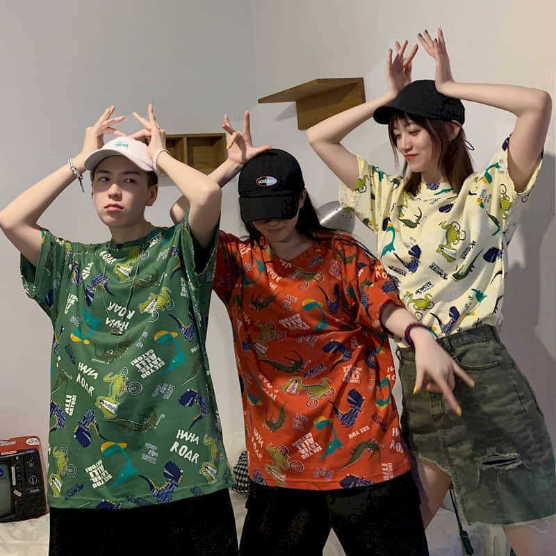 Men's summer short-sleeved t-shirt male students Korean loose wild hip-hop half-sleeved clothes for men Hong kong style Tshirts 210526