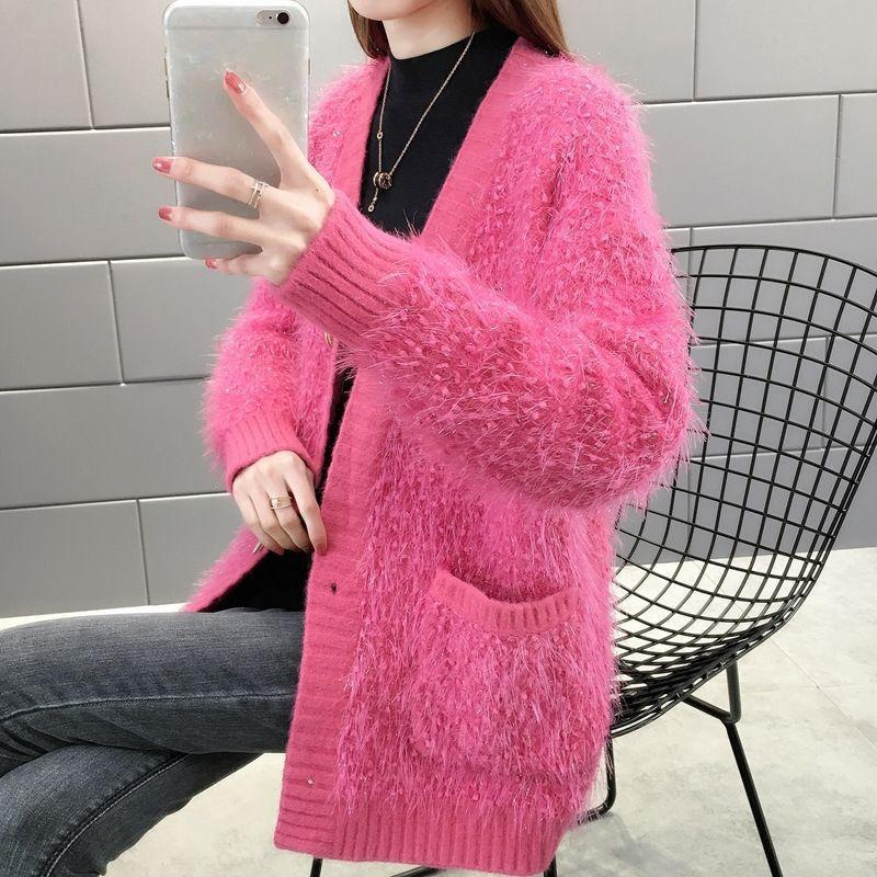Women's Knits & Tees Autumn/Winter Fashion Style Short V-neck Long Sleeve Loose Wool Lazy Knit Cardigan Sweater Jacket Women Trendy 215, White
Women's Knits & Tees Autumn/Winter Fashion Style Short V-neck Long Sleeve Loose Wool Lazy Knit Cardigan Sweater Jacket Women Trendy 215, White