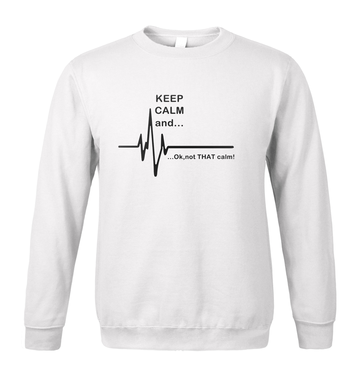 Men's sportswear hoodies men Keep Calm and...Not That Calm Funny EKG Heart Rate print fashion sweatshirt fleece tracksuits 201020