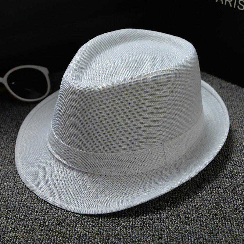 England Retro Men's Fedoras Top Jazz Plaid Hat Spring Summer Autumn Bowler Hats Cap Classic Version Chapeau Hats Q0805