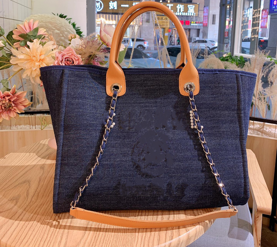 Quality Large Tote Women Dark Green Canvas Hand Bag Medium Handbag With
