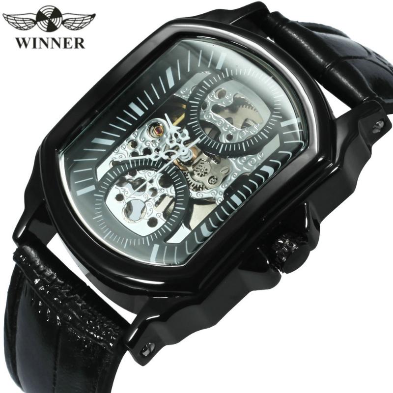 Wristwatches WINNER Official Creative Watch Men Skeleton Automatic Mechanical Wrist Watches Fashion Clock Male Relogio, Black black
Wristwatches WINNER Official Creative Watch Men Skeleton Automatic Mechanical Wrist Watches Fashion Clock Male Relogio, Black black
