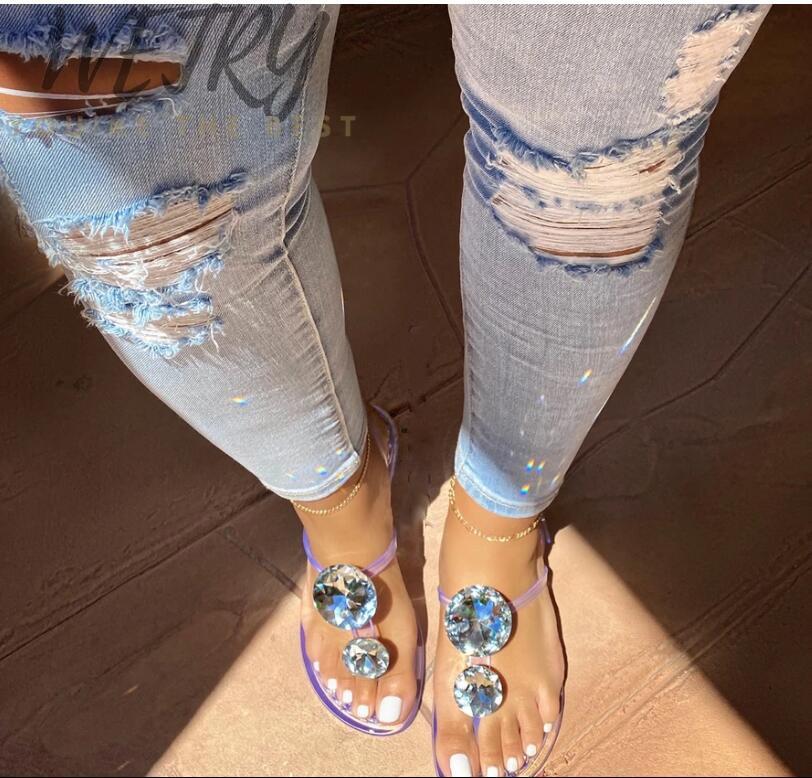 Women Summer Sandals Bling Slippers Women Slides Flip Flops Flats Sandals Jelly Shoes Outdoor Beach Ladies Slides Plus Size