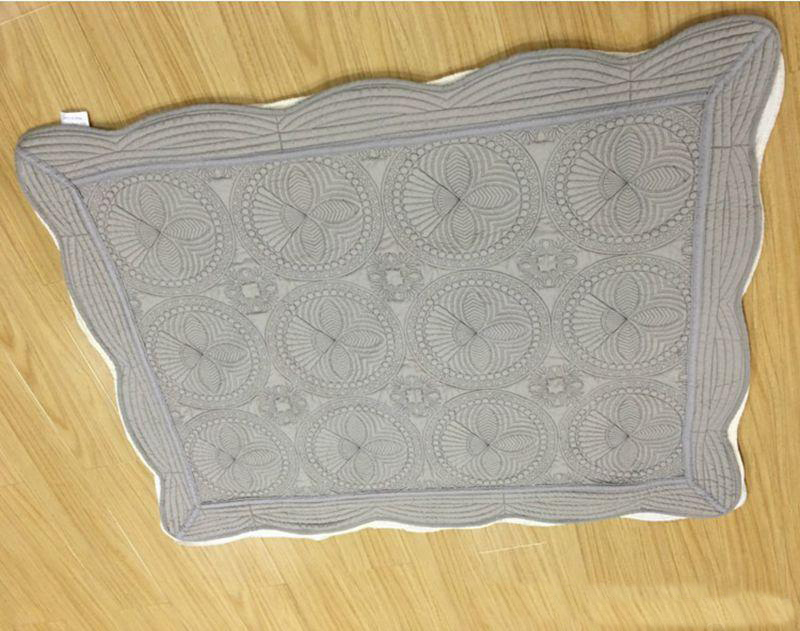 Wholesale Blanks Heirloom Infant Quilts Cotton Baby Blankets quilted Navy White Ruffle Minky Toddle BabyS Gift Newborn Swaddle Blanket 50PCS WLL1075