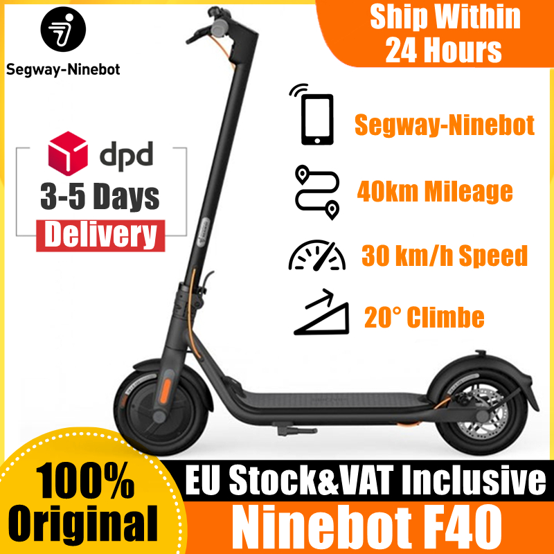 EU Stock 2022 Original Ninebot by Segway F40 Smart Electric Scooter the Latest Version KickScooter 30KM/H foldable Dual Brake Skateboard With APP Inclusive of VAT
EU Stock 2022 Original Ninebot by Segway F40 Smart Electric Scooter the Latest Version KickScooter 30KM/H foldable Dual Brake Skateboard With APP Inclusive of VAT