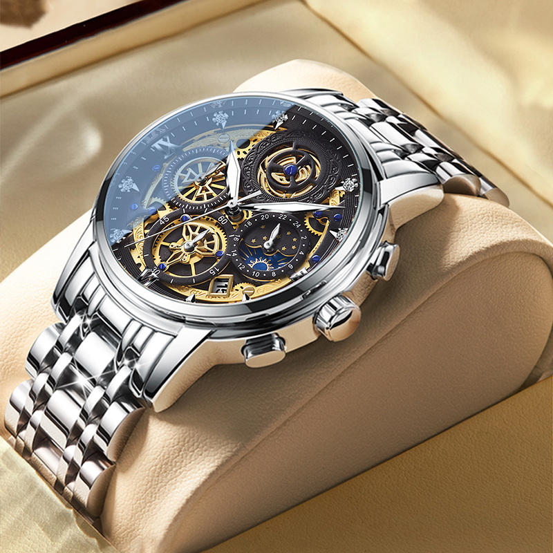 2021 New Fashion Mens Watch Stainless Steel Top Brand Luxury Waterproof Sports Chronograph Quartz Mens Relogio Masculino, Between gold
2021 New Fashion Mens Watch Stainless Steel Top Brand Luxury Waterproof Sports Chronograph Quartz Mens Relogio Masculino, Between gold