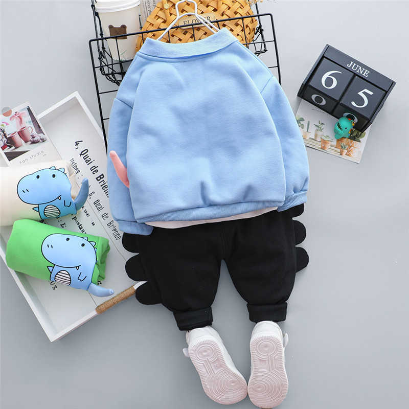 0-4 years High quality boy clothing set autumn winter fashion cartoon thicken kid children toddler baby 210615