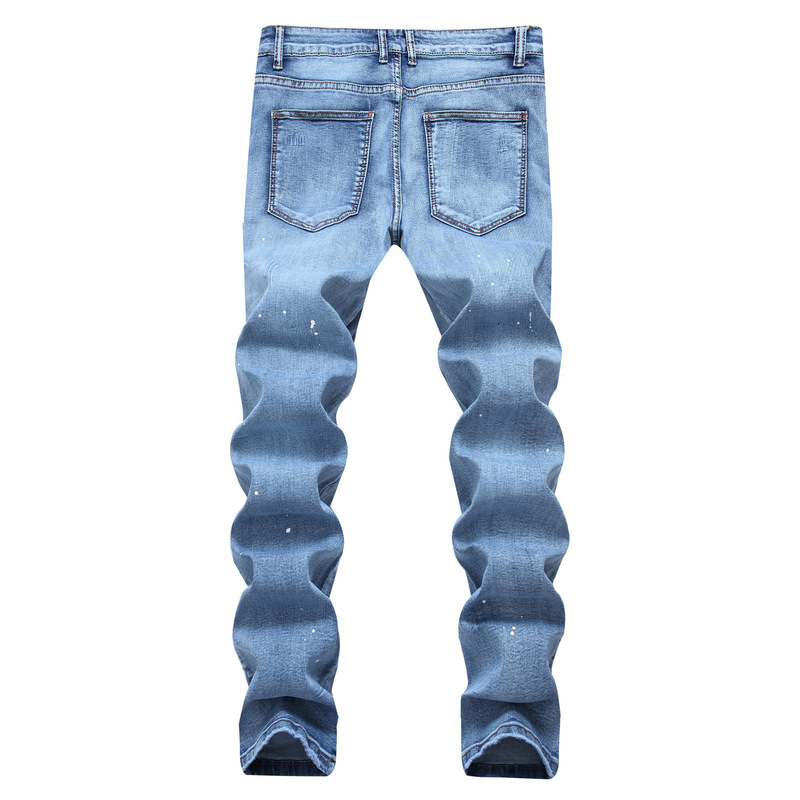 2021 New Mens Designer Ripped Biker Men Distressed Moto Joggers Pleated Blue Vintage Washed L4l6
2021 New Mens Designer Ripped Biker Men Distressed Moto Joggers Pleated Blue Vintage Washed L4l6