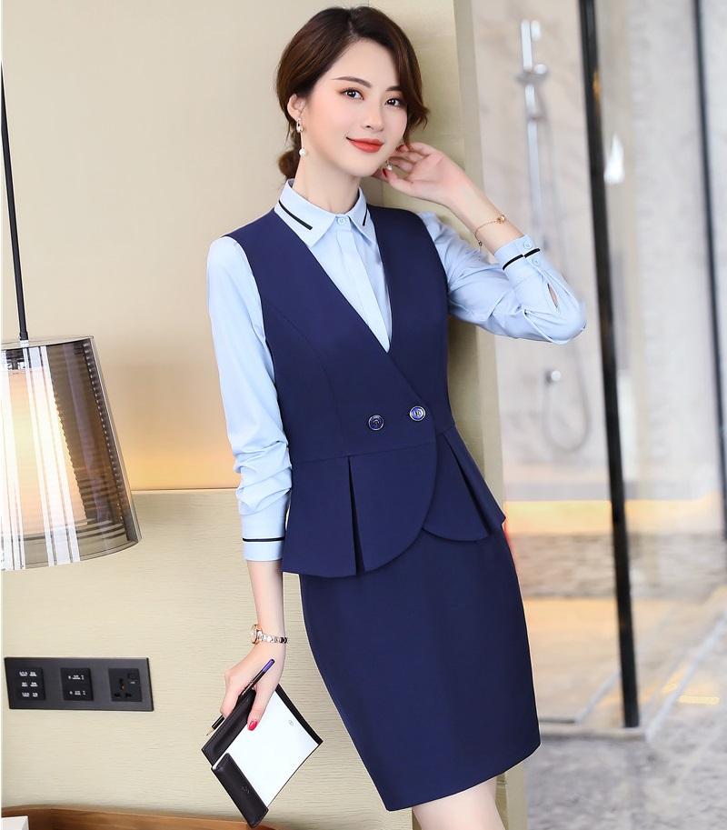 Work Dresses Formal Uniform Designs 2 Pieces With Vest And Skirt For Ladies Professional Office Wear & Waistcoat Set Business Suits, Black
Work Dresses Formal Uniform Designs 2 Pieces With Vest And Skirt For Ladies Professional Office Wear & Waistcoat Set Business Suits, Black
