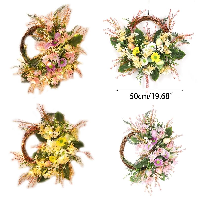 Decorative Flowers & Wreaths Easter Simulation Wreath Artificial Wild Chrysanthemum Colorful Egg Led Garland For Home Outdoor Garden Front D
Decorative Flowers & Wreaths Easter Simulation Wreath Artificial Wild Chrysanthemum Colorful Egg Led Garland For Home Outdoor Garden Front D