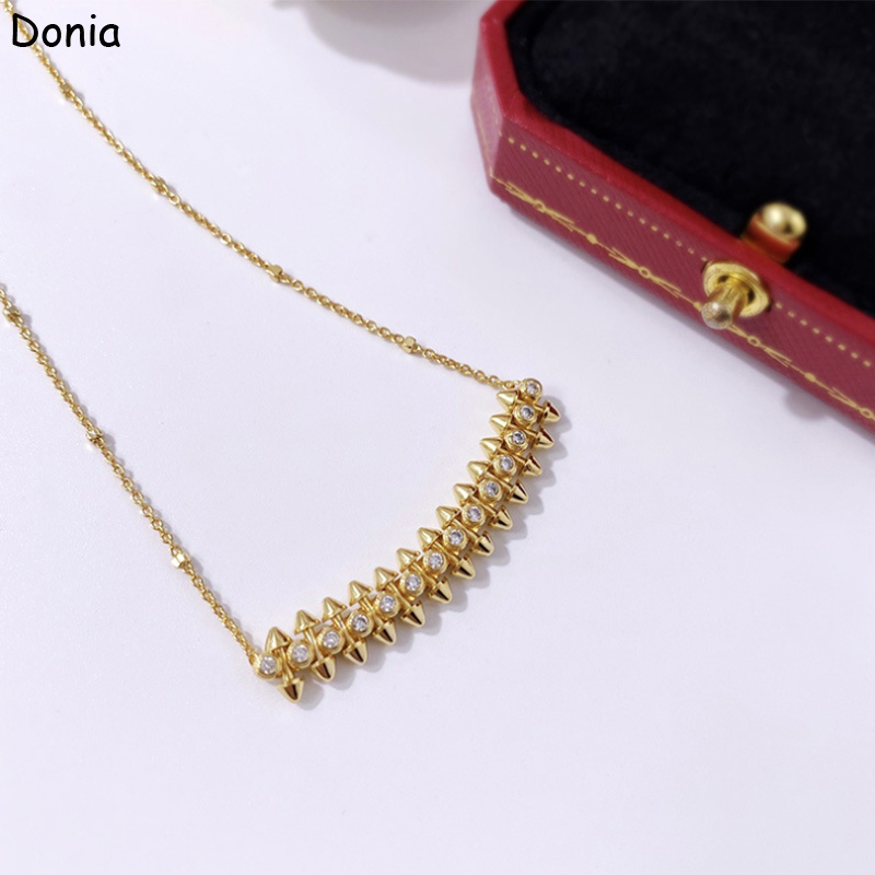 Donia jewelry luxury necklace European and American fashion rivet copper micro-inlaid zircon designer gift accessories
Donia jewelry luxury necklace European and American fashion rivet copper micro-inlaid zircon designer gift accessories