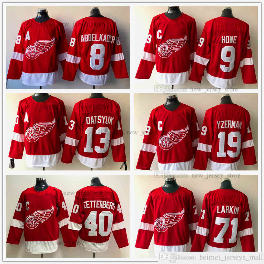 Man Women Kids Youth Ice Hockey Jerseys Red 71 Dylan 40 Henrik Larkin Zetterberg 9 Gordie Howe 8 Justin Abdelkader 19 Steve Yzerman Jersey, Black;red
Man Women Kids Youth Ice Hockey Jerseys Red 71 Dylan 40 Henrik Larkin Zetterberg 9 Gordie Howe 8 Justin Abdelkader 19 Steve Yzerman Jersey, Black;red