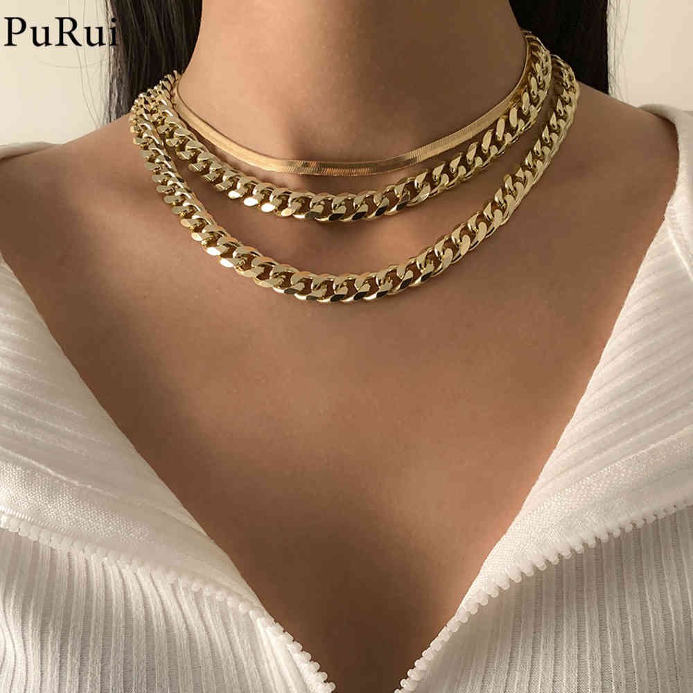 Multilayer Thick Neckalces Set for Women Gold Color Bohemian Snake Chain Choker Necklace Punk Style Ladies Party Jewelry
Multilayer Thick Neckalces Set for Women Gold Color Bohemian Snake Chain Choker Necklace Punk Style Ladies Party Jewelry