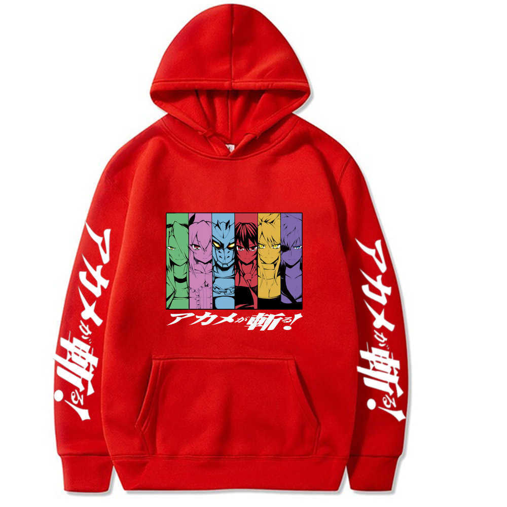 2021 Anime Akame Ga Kill Pullover Tops Long Sleeve Hip Hop Fashion Hoodie Y0804