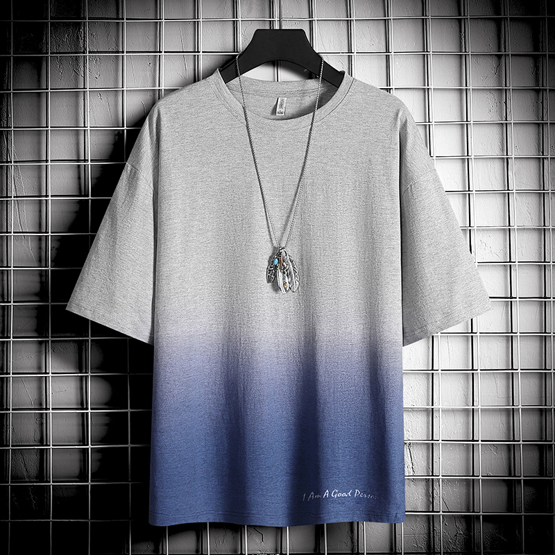 The new summer men's sport T-shirts are gradually changing colour in favour of casual, round collars and fashionable short-sleev 210225