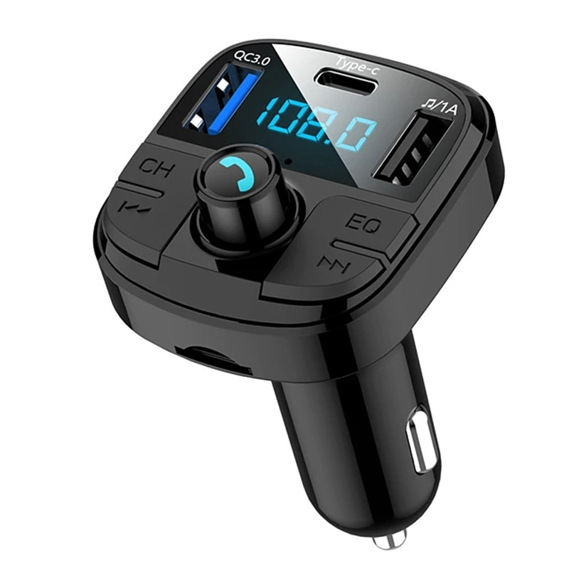 Dual USB Car Charger Quick Charge QC 3.0 Bluetooth 5.0 FM Transmitter MP3 Music Player Wireless Adapter Modulator Handsfree Calling Audio Receiver For Iphone 12, Black
Dual USB Car Charger Quick Charge QC 3.0 Bluetooth 5.0 FM Transmitter MP3 Music Player Wireless Adapter Modulator Handsfree Calling Audio Receiver For Iphone 12, Black