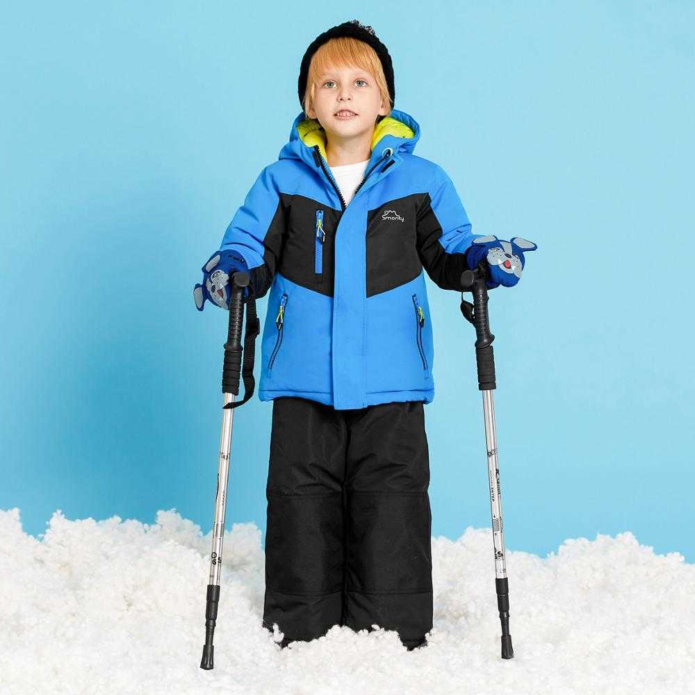 2-piece Toddler Splice Hooded Jacket and Snow Bib Ski Suit for Kids 210528