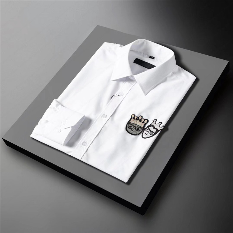 2021 Fashion Men Shirt Long Sleeve Slim Fit Casual Male Shirts Designer Regular Monclair hirt S~3XL, White;black
2021 Fashion Men Shirt Long Sleeve Slim Fit Casual Male Shirts Designer Regular Monclair hirt S~3XL, White;black