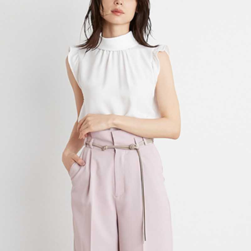 Flying Sleeve Stand Collar Pullover Women Tops Elegant Japan Style Women Blouse Simple Office Ladies Sweet Moda Blusas Mujer 210525