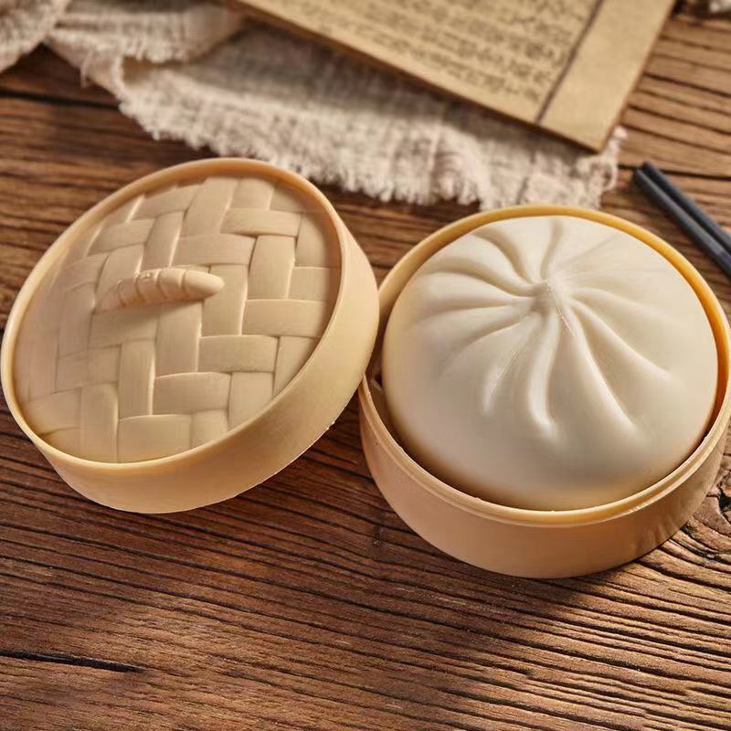 Fidget Toys Squeeze Antistress Steamer Of Steamed Stuffed Bun Toy Squishy Squishies Cute Prank Mochi Funny Stress Reliever Venting Joking Gift 0683