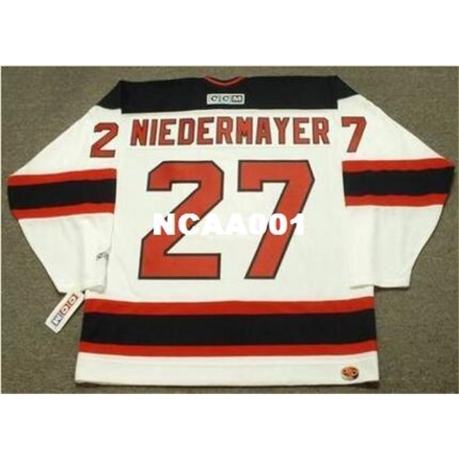 001s #27 SCOTT NIEDERMAYER New Jersey Devils 2003 CCM Vintage Home Hockey Jersey or custom any name or number retro Jersey, White
001s #27 SCOTT NIEDERMAYER New Jersey Devils 2003 CCM Vintage Home Hockey Jersey or custom any name or number retro Jersey, White