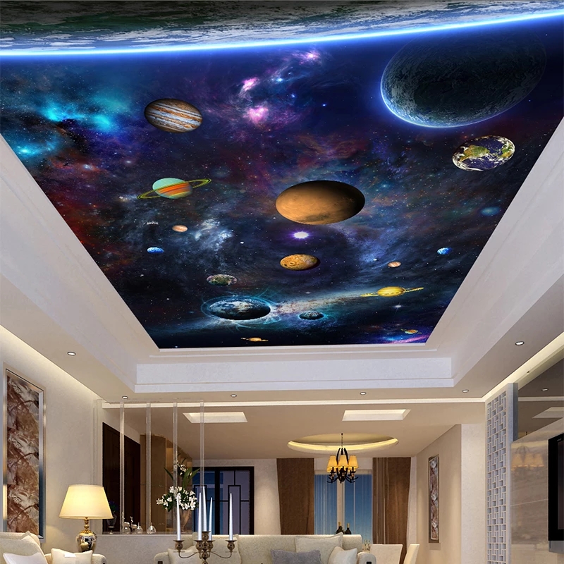 Custom Photo Large 3D Photo Mural Wall Stereo Space Planet Ceiling Wallpaper Living Room Hotel Ceiling Waterproof, Blue
Custom Photo Large 3D Photo Mural Wall Stereo Space Planet Ceiling Wallpaper Living Room Hotel Ceiling Waterproof, Blue