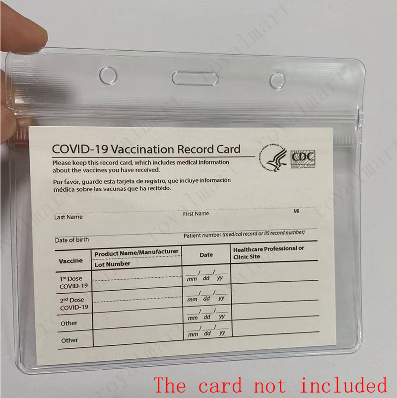 CDC Paper Vaccination Card Protector Files for 4*3inch Vaccinated Record Cards Cover Holder Clear Vinyl Waterproof
CDC Paper Vaccination Card Protector Files for 4*3inch Vaccinated Record Cards Cover Holder Clear Vinyl Waterproof