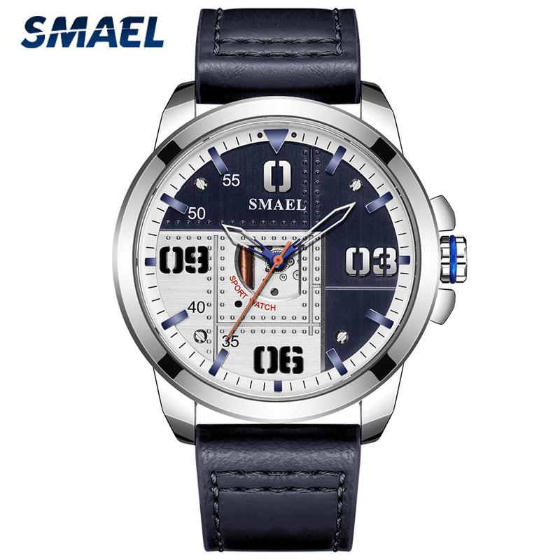 Wristwatches SMAEL Relogio Masculino Wrist Watch Military Sports Mens Watches Waterproof Analog Quartz Men Calendar Clock, Blue silver
Wristwatches SMAEL Relogio Masculino Wrist Watch Military Sports Mens Watches Waterproof Analog Quartz Men Calendar Clock, Blue silver