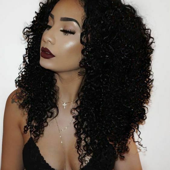 Women Afro Kinky Curly Long No Lace Front Wigs Black Cosplay Synthetic Hair New