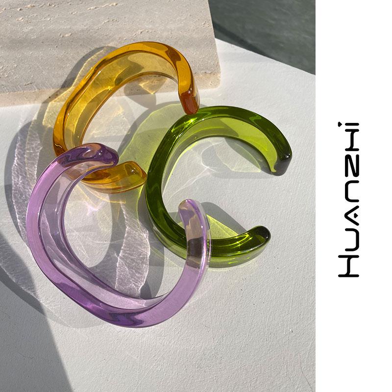 Bangle Transparent Acrylic Colorful Resin Geometry Irregular Alien Distortion Open Bracelet For Women Party Jewelry 2021
Bangle Transparent Acrylic Colorful Resin Geometry Irregular Alien Distortion Open Bracelet For Women Party Jewelry 2021