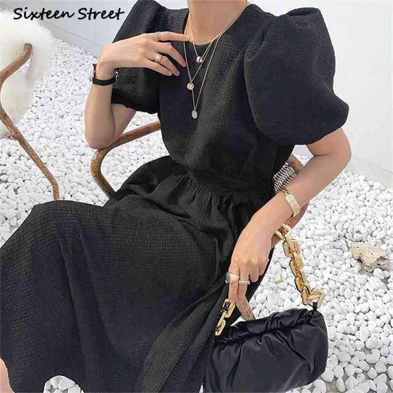 Korean Chic Elegant Round Neck Dress Woman Lace Up Waist Slim Wrinkle Bodycon Business Bubble Sleeve es for Women 210603, Clear
Korean Chic Elegant Round Neck Dress Woman Lace Up Waist Slim Wrinkle Bodycon Business Bubble Sleeve es for Women 210603, Clear
