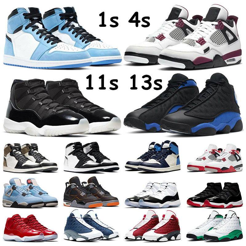 Mens Trainers Basketball Shoes 1 Dark Mocha University Blue 4s Fire red 11s 25th Anniversary 13s Flint Hyper Royal Women Sports Sneakers
Mens Trainers Basketball Shoes 1 Dark Mocha University Blue 4s Fire red 11s 25th Anniversary 13s Flint Hyper Royal Women Sports Sneakers