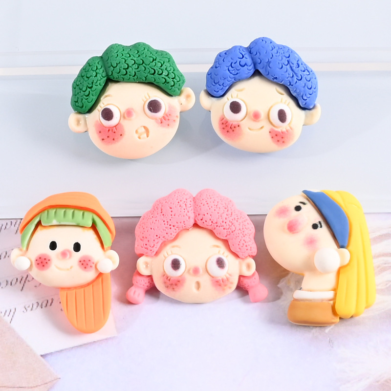 20Pcs Cute Cartoon Boy Girl Head Flatback Resin Components Cabochon Kawaii Characters Phone Deco Parts DIY Scrapbook Accessories
20Pcs Cute Cartoon Boy Girl Head Flatback Resin Components Cabochon Kawaii Characters Phone Deco Parts DIY Scrapbook Accessories