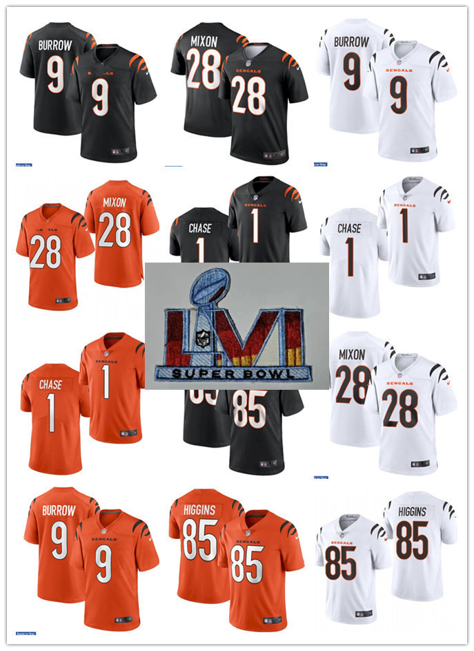 Mens women Youth Cincinnati''Bengals''9 Joe Burrow 1 Ja'marr Chase 28 Joe Mixon 85 Tee Higgins Black Orange Football Jersey, Black;red
Mens women Youth Cincinnati''Bengals''9 Joe Burrow 1 Ja'marr Chase 28 Joe Mixon 85 Tee Higgins Black Orange Football Jersey, Black;red