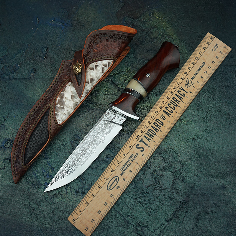 VG10 Damascus Stee Hunting Knife with Sheath 3.9inch Handmade Fixed Bade Knives Rosewood Hande Outdoor Surviva Knives Toos
VG10 Damascus Stee Hunting Knife with Sheath 3.9inch Handmade Fixed Bade Knives Rosewood Hande Outdoor Surviva Knives Toos