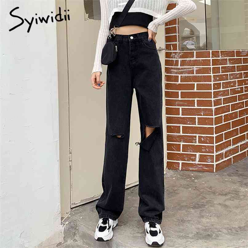 Ripped High Waisted Jeans for Women Denim Joggers Full Length Straight Cotton Pant Clothes Plus Size Vintage Streetwear 210607, Black
Ripped High Waisted Jeans for Women Denim Joggers Full Length Straight Cotton Pant Clothes Plus Size Vintage Streetwear 210607, Black