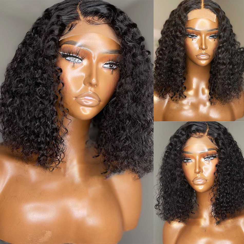 Melodie Short Bob Deep Wave Wig 4x4 5X5 6X6 Lace Closure Wig Loose Water Curly hair Frontal Human Hair Wigs For Black Women S0826