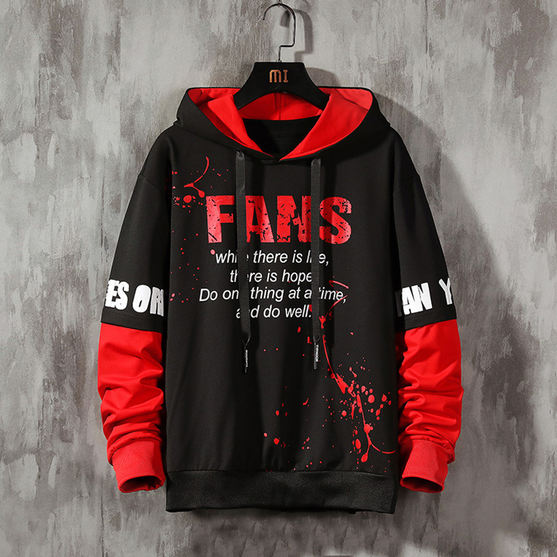 SingleRoad Oversized Mens Hoodies Men Black Graphic Patchwork Sweatshirt Hip Hop Japanese Streetwear Harajuku Hoodie Men 201127