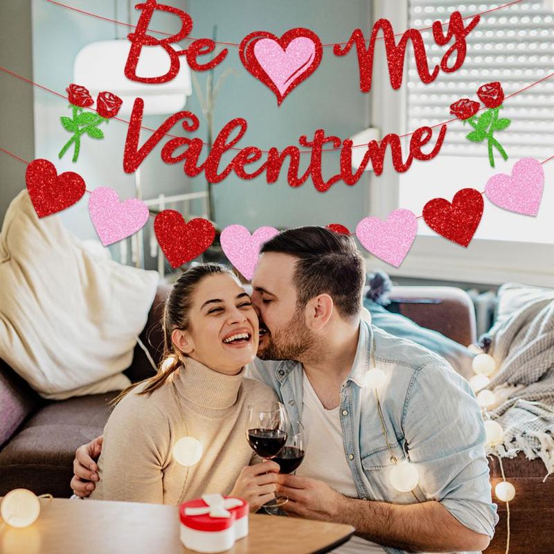 Party Decoration Valentines Day Decor - Valentine's Banner Glitter Heart Garland Decorations For Home School R
Party Decoration Valentines Day Decor - Valentine's Banner Glitter Heart Garland Decorations For Home School R