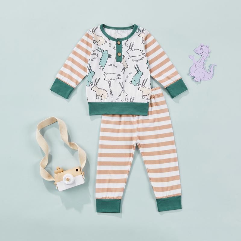 Clothing Sets 0-18M Born Girl Two-Piece Outfits Cartoon Pattern Striped Long Sleeve Romper Elastic Waist Trousers, White
Clothing Sets 0-18M Born Girl Two-Piece Outfits Cartoon Pattern Striped Long Sleeve Romper Elastic Waist Trousers, White